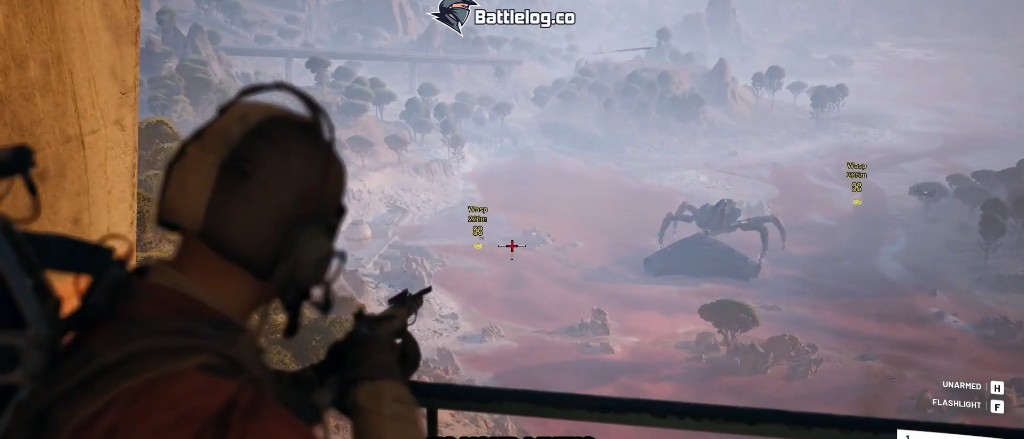 Arc Raiders radar ESP marking Wasp drones at 291m and 485m across the map