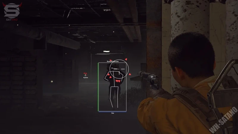 Arc Raiders aimbot and wallhack menu during live raid gameplay